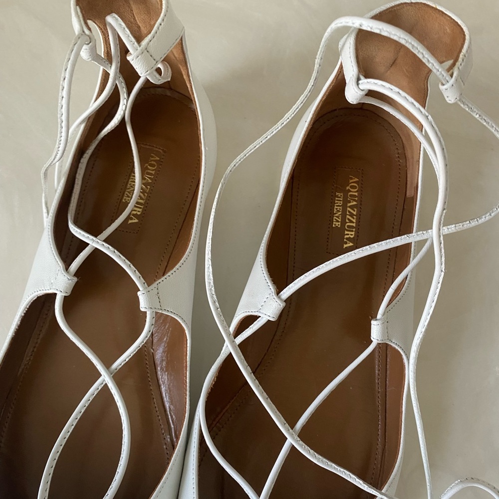Reposh Aquazurra White flats size 38